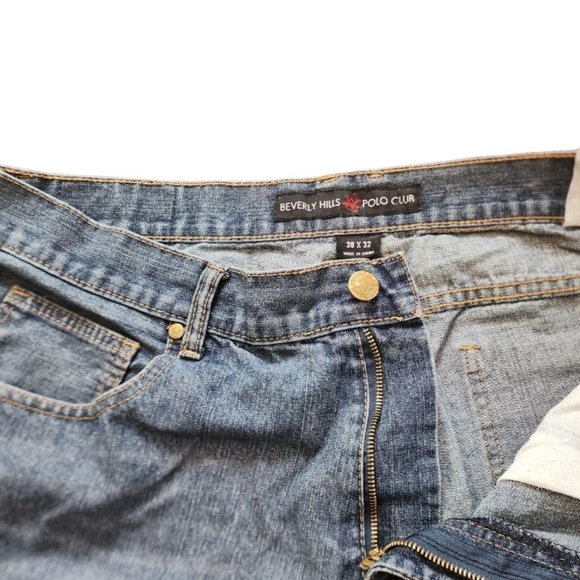 Beverly Hills Polo Club Men's Denim Blue Jean's Straight Size 38x32 - Picture 8 of 13